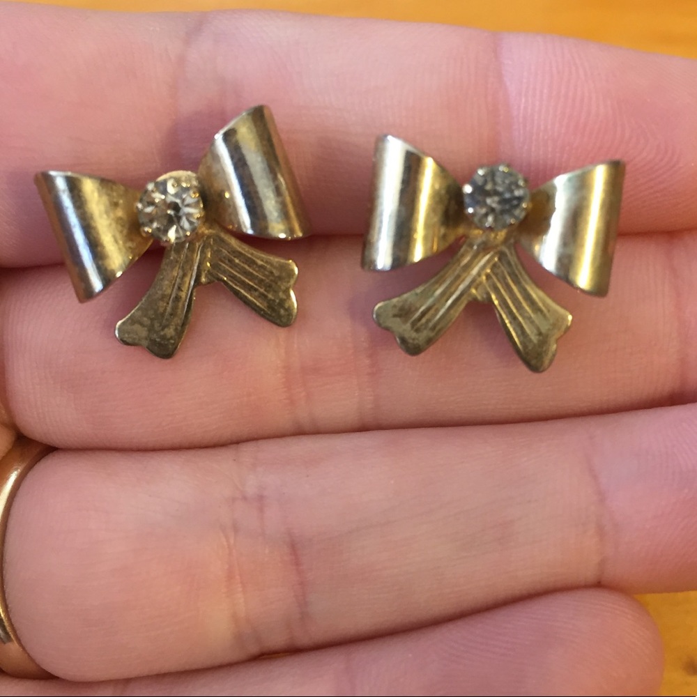 Vintage bow earrings